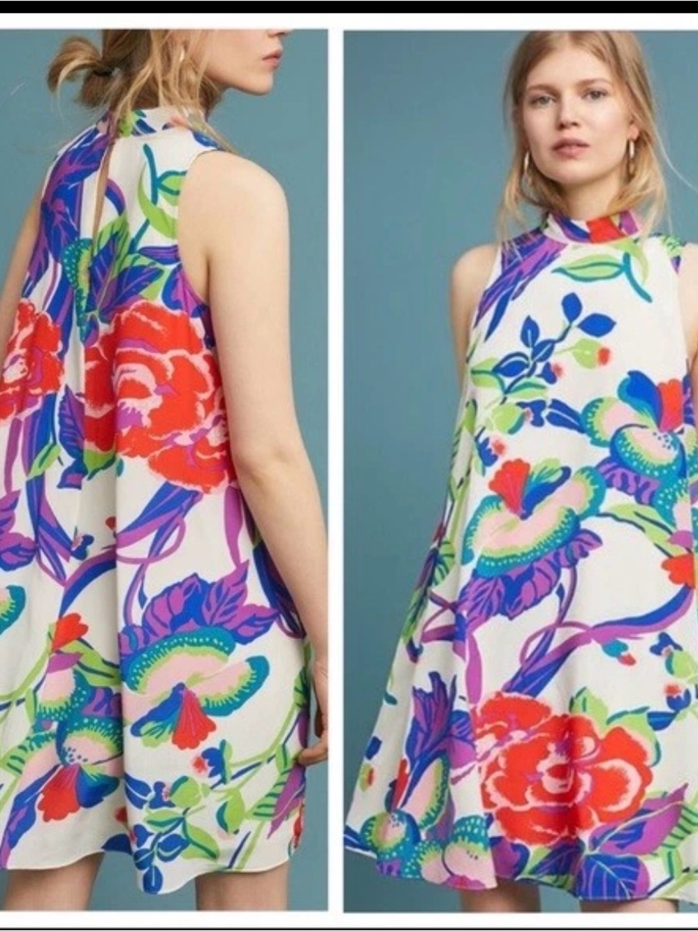 Maeve Anthropologie Floral Swing Midi Dress Size 6 NWT $198